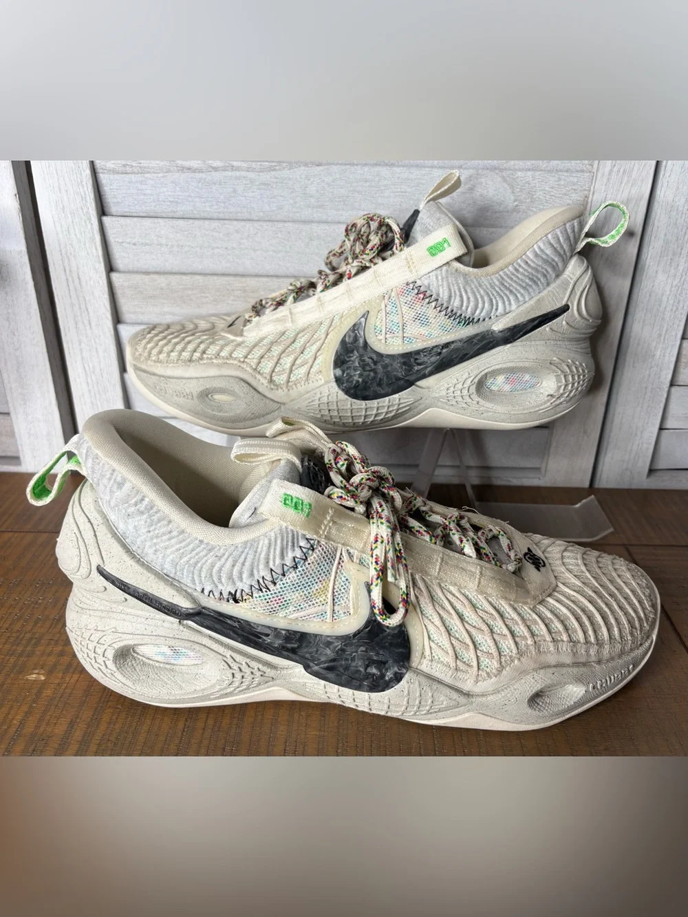 Nike Cosmic Unity Natural Orange Green Glow Men’s Basketball Shoes Size 9